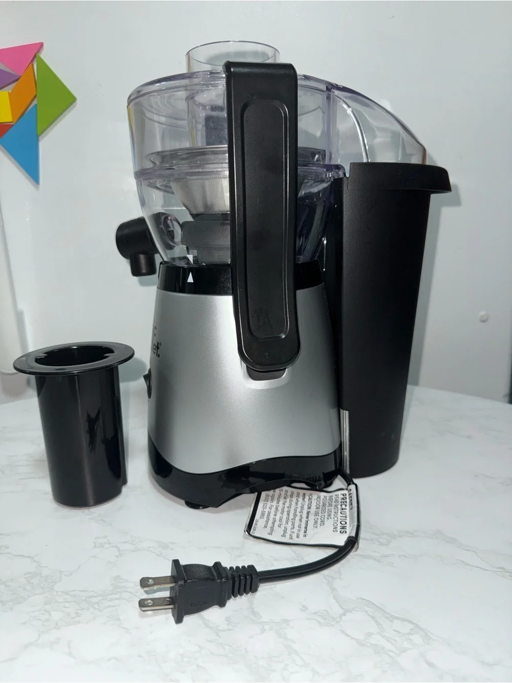 Silver Electric Citrus Juicer - Compact Fresh Juice Maker